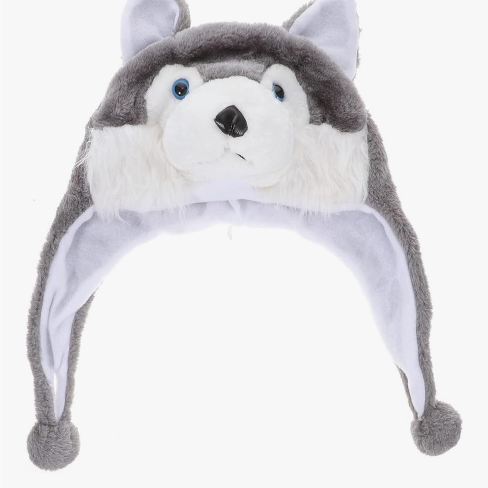 Plush Wolf Hat for Kids